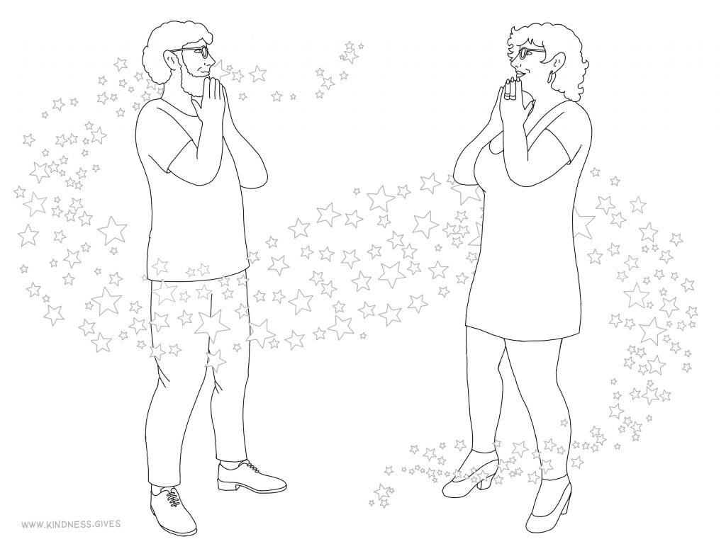 Transformation male/female - coloring picture