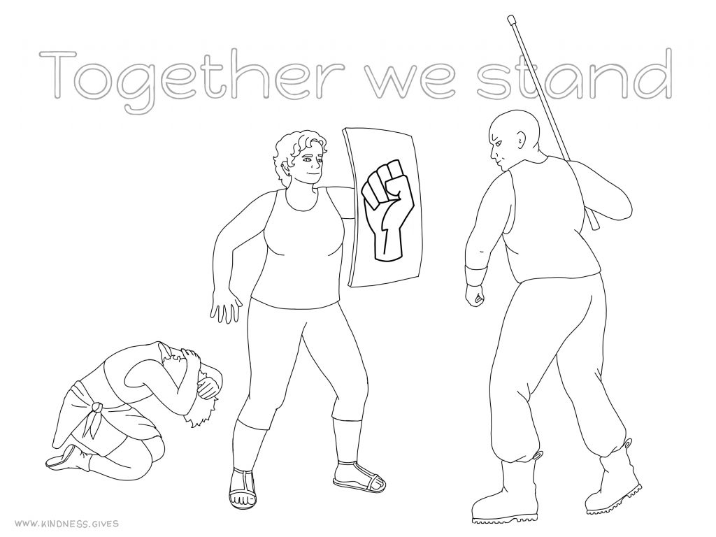 Together we stand - coloring picture