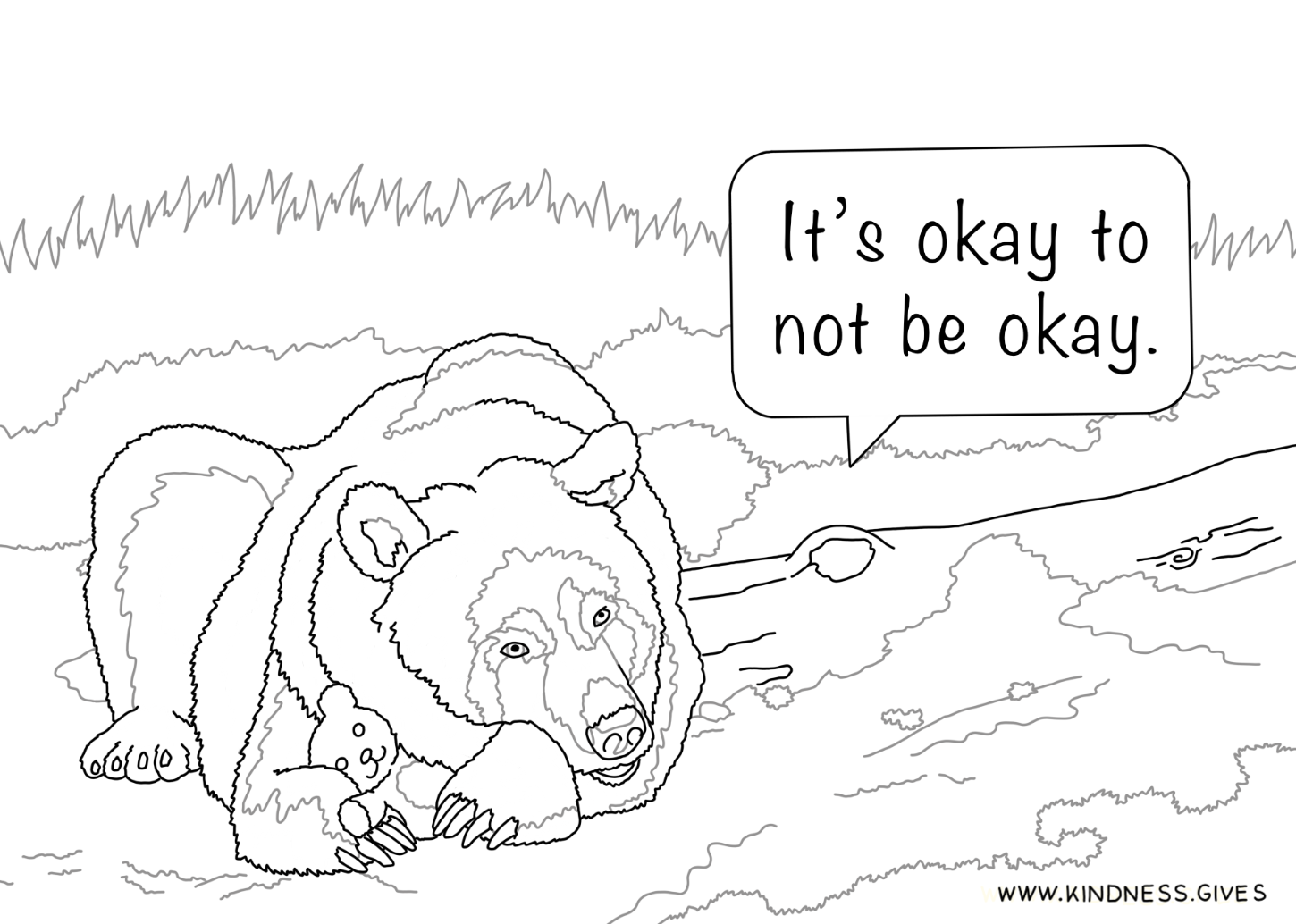 Affirmations coloring - Kindness